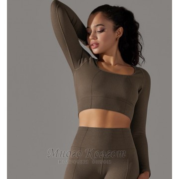 Бесшовный жаккардовый  Crop top Touch Model 14